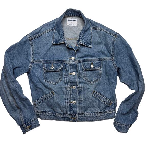 OLD NAVY Cropped Denim Jacket - Picture 1 of 3